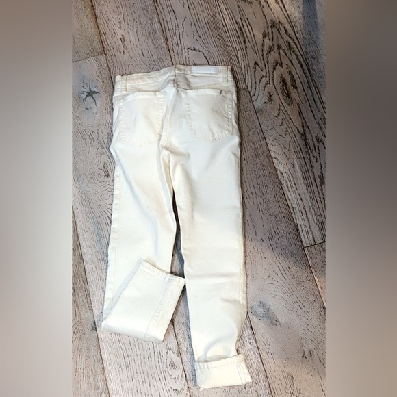 NWOT RE/Done 90’s High Rise Ankle Crop Denim Jeans Vintage White/Cream Size 26 - Picture 5 of 14
